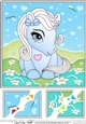 8 x 8 Cute Little Pony Scalloped Corner Topper
