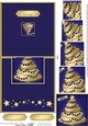Elegant Christmas Tree - No-Hole Over the Edge with a spiral pyramid topper