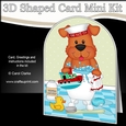 3D Shaped Card Kit - Bathtub Buddies - Little Rusty Dog