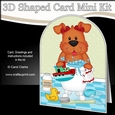 3D Shaped Card Kit - Bathtub Buddies - Little Rusty Dog