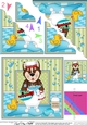 Scalloped Corner Stacker - Bathtub Buddies - Little Husky Dog