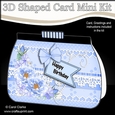 3D Shaped Card Kit - A Touch of Elegance Flowers, Lace & Pearls Clutch Bag
