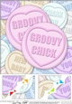 Groovy Chick Sweet Heart - 8 x 8 Scalloped corner Topper