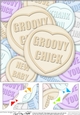 Groovy Chick Sweet Heart - 8 x 8 Scalloped corner Topper