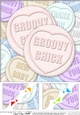 Groovy Chick Sweet Heart - 8 x 8 Scalloped corner Topper