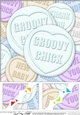 Groovy Chick Sweet Heart - 8 x 8 Scalloped corner Topper