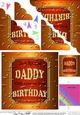 To a Special Daddy With Love on Your Birthday - Beer Label Scallop Corner side stacker Topper