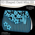 3D Shaped Card  Kit - Pretty Floral Fold Over Clutch Bag