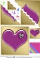 Romantic Enamel Heart - Scallop Corner side stacker Topper