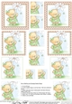 Hunney Bear Rosie has a Flower - Pyramage sheet