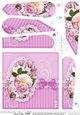 A Touch of Elegance Flowers, Lace & Pearls Fan Pyramage Topper
