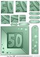 50th Metallic Age Quick Card with Twisted Pyramage