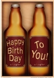 A4 Happy Birthday Beer Bottles Gift Set Card Topper