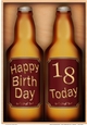 A4 Happy 18th Birthday Beer Bottles Gift Set Card Topper