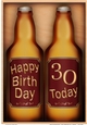 A4 Happy 30th Birthday Beer Bottles Gift Set Card Topper