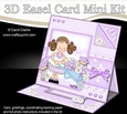 3D Easel Card Mini Kit - Pretty in Lilac - Cute Girlz