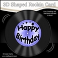 3D Shaped Rocking Card Kit - On the Record - Happy Birthday