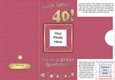 Add a Photo 40th Birthday Card with easy fold frame