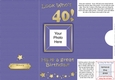Add a Photo 40th Birthday Card with easy fold frame