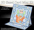 3D Easel Card Mini Kit - Flowerpot Friends - Cute Butterfly