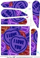 I Love You Sweet Heart Fan Pyramage Topper