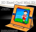 3D Easel Card Mini Kit - Cute Boyz - Footballer Bazil