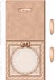 Square Pearls, Lace and Ribbon Plain Card Base Landscape For