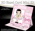 3D Easel Card Mini Kit - Pretty in Pink - Cute Girlz