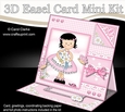 3D Easel Card Mini Kit - Pretty in Pink - Cute Girlz
