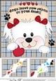8 x 8 Scalloped Corner Topper - Dogs Leave Paw Prints - Bichon Frise Dog