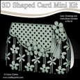 3D Shaped Card Kit - Pretty Daisy & Dots Fold Over Clutch Bag