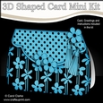 3D Shaped Card Kit - Pretty Daisy & Dots Fold Over Clutch Bag