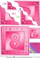 8th Birthday Bright Metallic Age Wavy Corner Side Stacker
