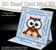 3D Easel Card Mini Kit - Cute Little Hoot Owl
