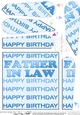 Happy Birthday FATHER IN LAW Fan Pyramage Topper