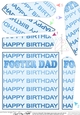 Happy Birthday FOSTER DAD Fan Pyramage Topper
