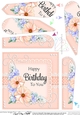 A Touch of Elegance Flowers, Pearls and Lace Fan Pyramage Topper