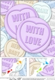 With Love Sweet Heart - 8 x 8 Scalloped Corner Topper