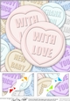 With Love Sweet Heart - 8 x 8 Scalloped Corner Topper