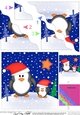 Christmas Penguin Felties - Wavey Corner Stacker