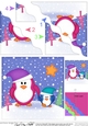 Christmas Penguin Felties - Wavey Corner Stacker