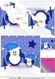 Christmas Penguin Felties - Wavey Corner Stacker