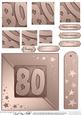 80th Metallic Age Quick Card with Twisted Pyramage