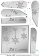 Christmas Snowflakes Fan Pyramage Topper