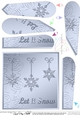 Christmas Snowflakes Fan Pyramage Topper