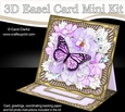 3D Easel Card Mini Kit - Butterfly & Flowers on Gold Frame