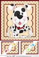 8 x 8 Cute Little Spotty Dog Scalloped Corner Topper