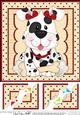 8 x 8 Cute Little Spotty Dog Scalloped Corner Topper