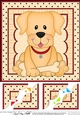 8 x 8 Cute Little Golden Labrador Dog Scalloped Corner Topper