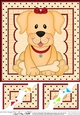 8 x 8 Cute Little Golden Labrador Dog Scalloped Corner Topper